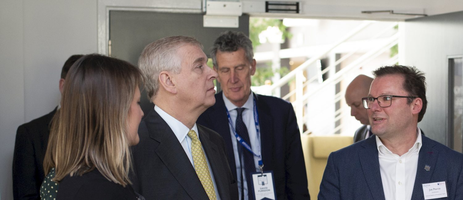 Duke of York meets rising stars during a special visit to the SETsquared Exeter