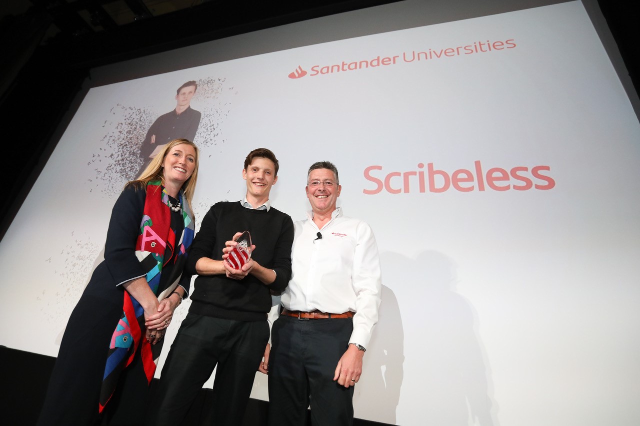 Scribeless win £25k at Santander Universities Entrepreneurship Awards