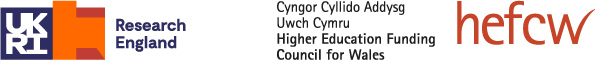 Research England & Higher Education Funding Council for Wales logos