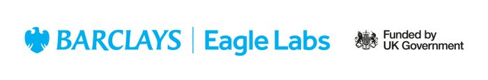 Barclays Eagle Lab & Funded by UK Government logos